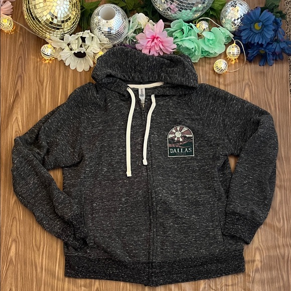 Jerzees Tops - Charcoal Gray Zip-Up Hoodie